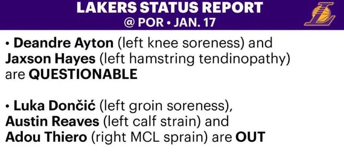 湖人队官宣！东契奇受伤！需缺席比赛